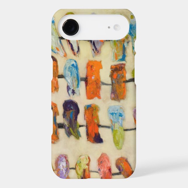 iphone 5 vibe case abstract art birds (Back)