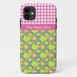 iPhone 5 Xtreme Case Personalize Primroses Gingham