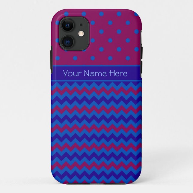 iPhone 5 Xtreme Case: Personalize Purple Chevrons Case-Mate iPhone Case (Back)