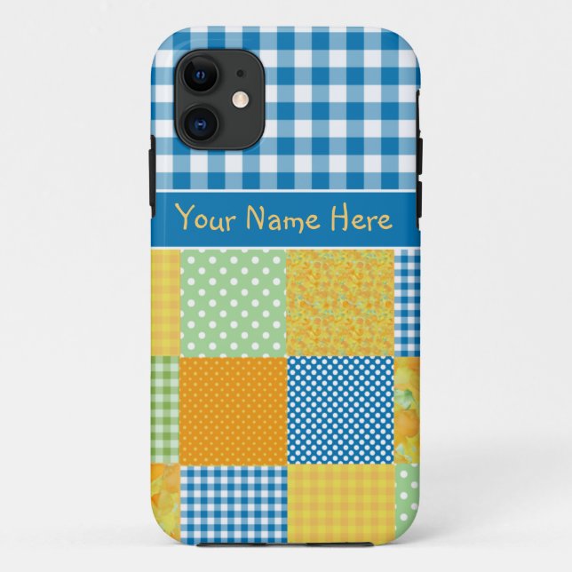 iPhone 5 Xtreme Case to Personalize Faux Patchwork (Back)