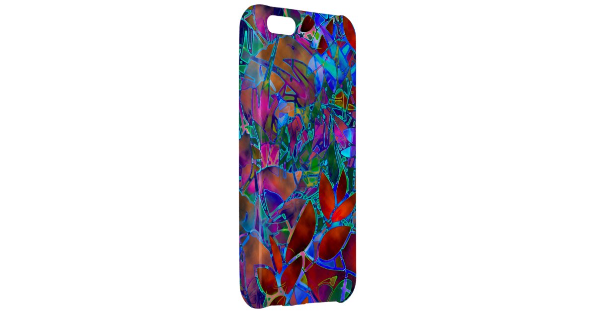 iPhone 5C Case Floral Abstract Stained Glass | Zazzle