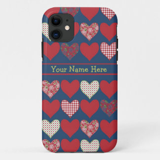 iPhone 5c Case to Personalize: Hearts and Roses