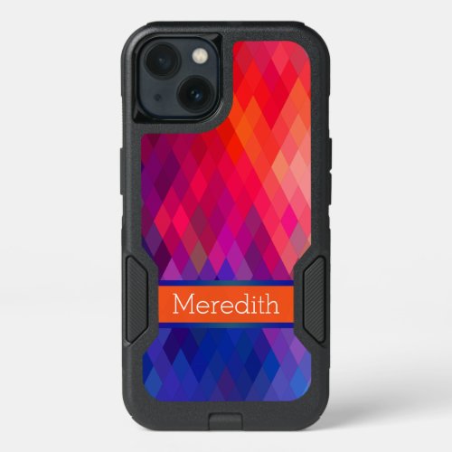 iPhone 66s Case  Personalized Rainbow Geometric