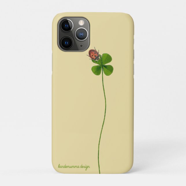 iPhone 6/6s case with four-leaf clover and ladybug (Back)