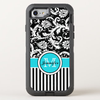 iPhone 6/6s | Monogram, Aqua, Black, White