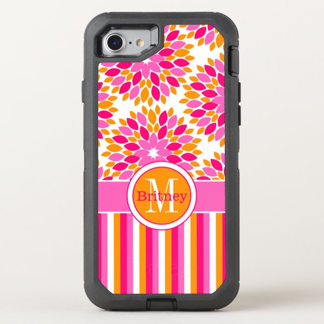 iPhone 6/6s | Monogram, Pink, Orange, White (Back)
