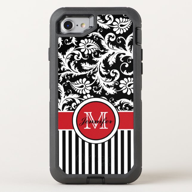 iPhone 6/6s | Monogram, Red, Black, White (Back)