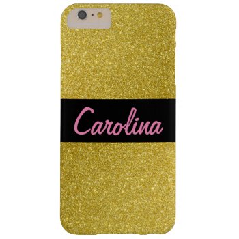 Iphone 6 / 6s Plus Case  Gold Glitter Customized Barely There Iphone 6 Plus Case by CoolestPhoneCases at Zazzle