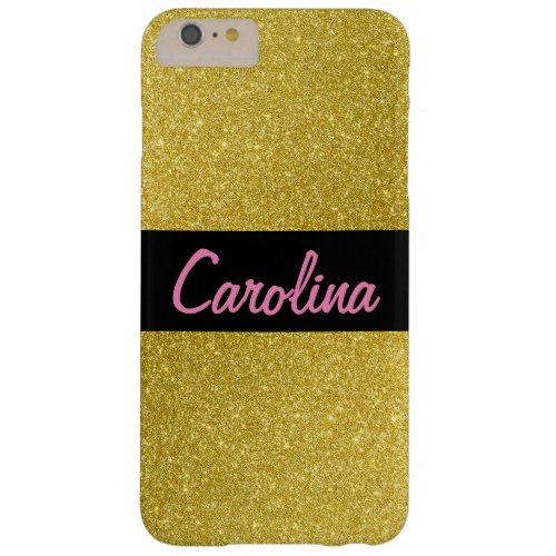 iPhone 6  6s Plus Case Gold Glitter Customized Barely There iPhone 6 Plus Case