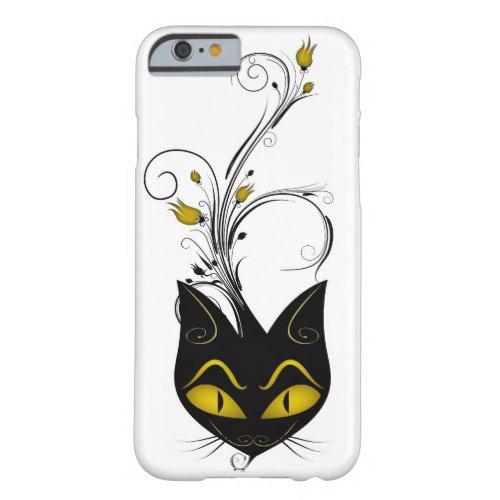iPhone 6 case Barely There Case Black Cat Yellow F