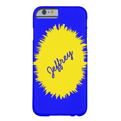 iPhone 6 Case Blue and Yellow Personalized Barely There iPhone 6 Case