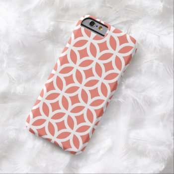 Iphone 6 Case - Coral Geometric Pattern by ipad_n_iphone_cases at Zazzle