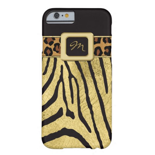 iPhone 6 Case  FAUX Gold Foil  Animal Prints