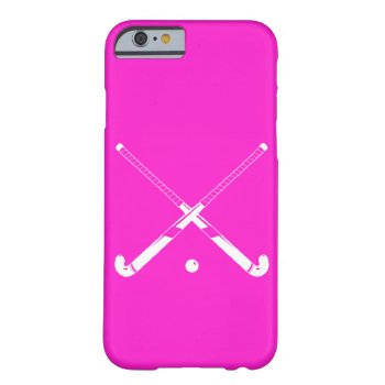 Iphone 6 Case Field Hockey Silhouette Pink by sportsdesign at Zazzle