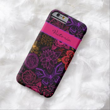 Iphone 6 Case | Flowers | Purple Butterflies by NiteOwlStudio at Zazzle