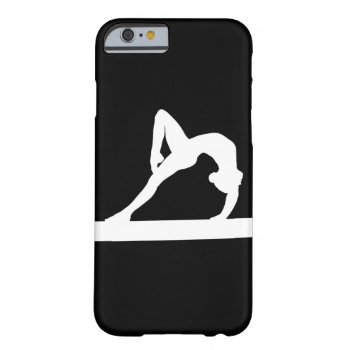 Iphone 6 Case Gymnast Silhouette White On Black by sportsdesign at Zazzle