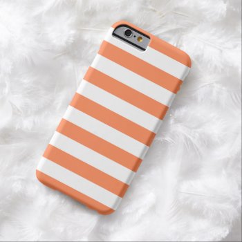 Iphone 6 Case - Nectarine Orange Bold Stripes by ipad_n_iphone_cases at Zazzle