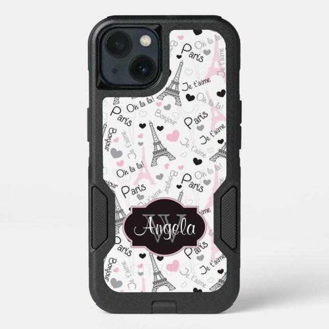 iPhone 6 Case | Paris | Eiffel Tower | Hearts (Back)