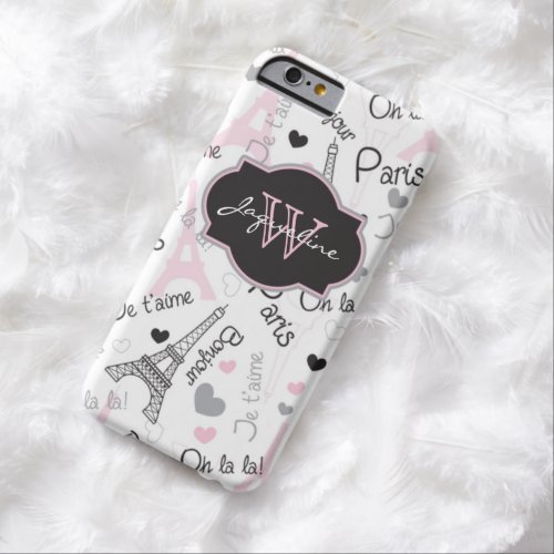 iPhone 6 Case  Paris  Eiffel Tower  Hearts