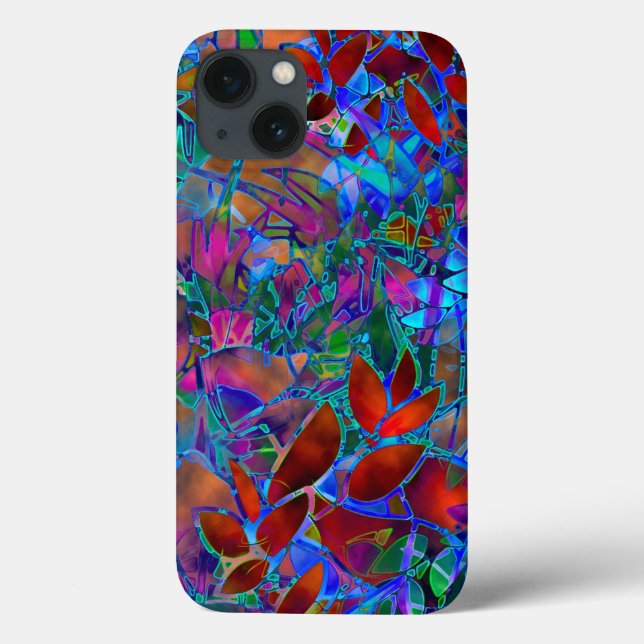 iPhone 6 Case Tough Floral Abstract Stained Glass (Back)