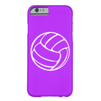 Iphone 6 Case Volleyball White On Purple by sportsdesign at Zazzle