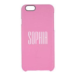 iPhone 6 Clearly Deflector Case Pink Personalized
