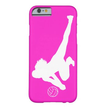 Iphone 6 Dig Silhouette White On Pink Barely There Iphone 6 Case by sportsdesign at Zazzle