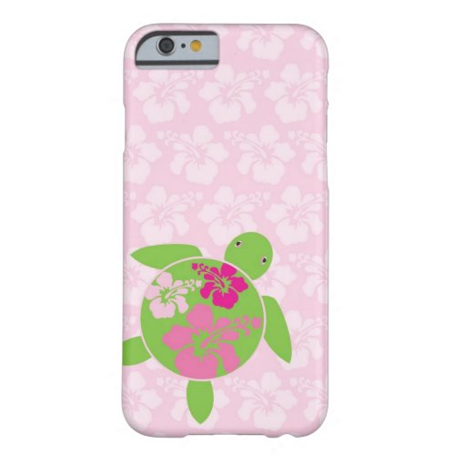 iPhone 6 Pink Hawaiian Honu Sea Turtle Case