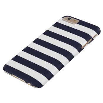 Iphone 6 Plus Case - Classic Navy Blue Bold Stripe by ipad_n_iphone_cases at Zazzle