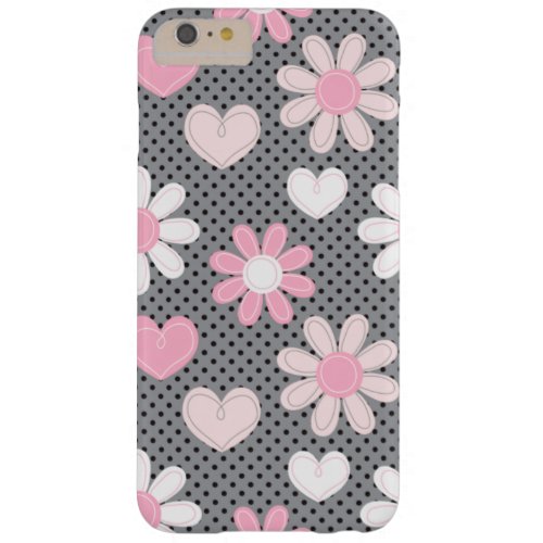 iPhone 6 Plus Case  Daisies  Polka Dots  Hearts