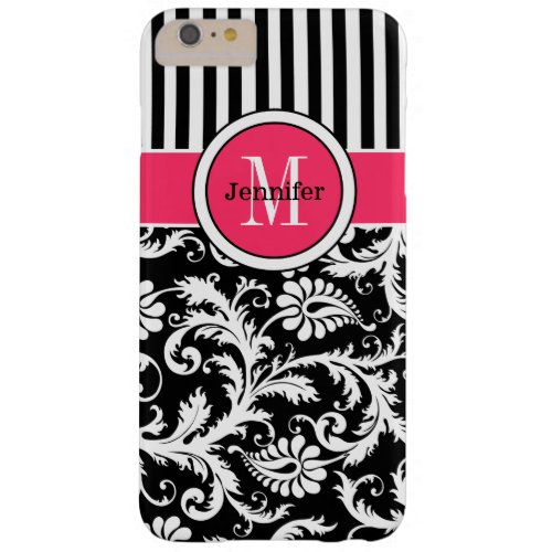 iPhone 6 Plus Case  Damask  Stripes  Pink 2