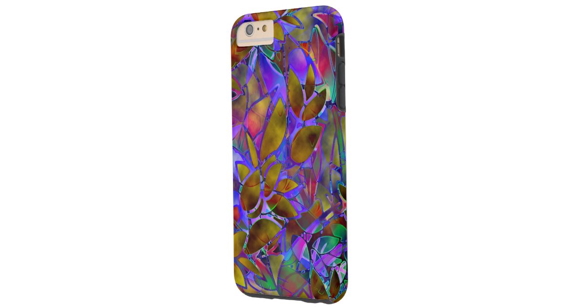 iPhone 6 Plus Case Floral Abstract Stained Glass | Zazzle