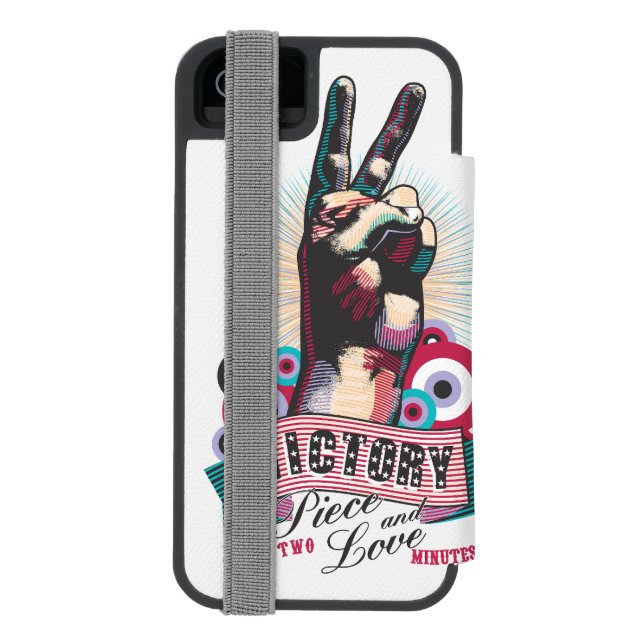 iPhone 6 Wallet Case Victory Peace & Love Pop-Art (Folio Back)