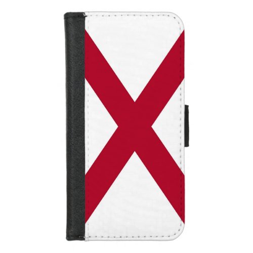 iPhone 78 Wallet Case with Flag of Alabama USA