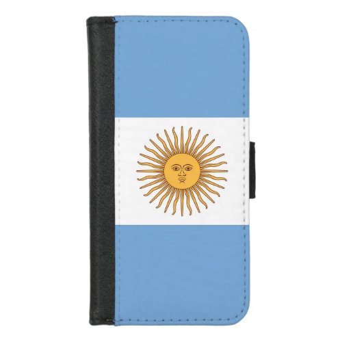 iPhone 78 Wallet Case with flag of Argentina