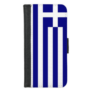 iPhone 7/8 Wallet Case with flag of Greece