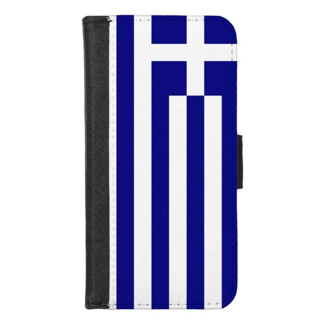 iPhone 7/8 Wallet Case with flag of Greece (Front)
