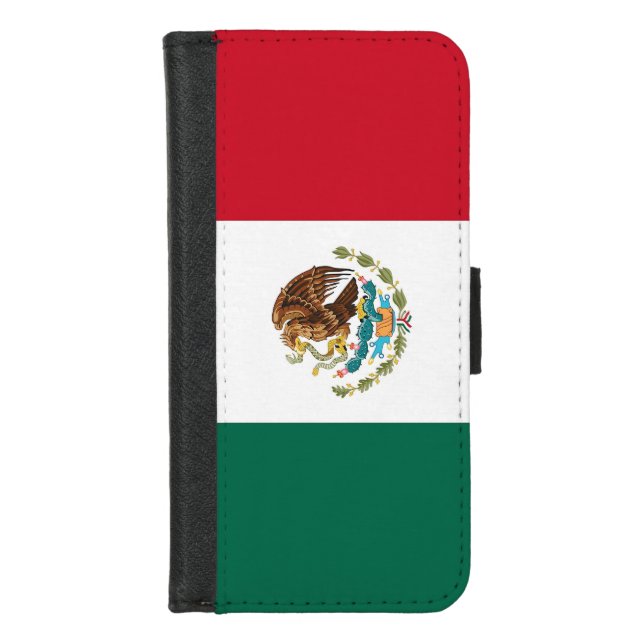 iPhone 7/8 Wallet Case with flag of Mexico (Front)