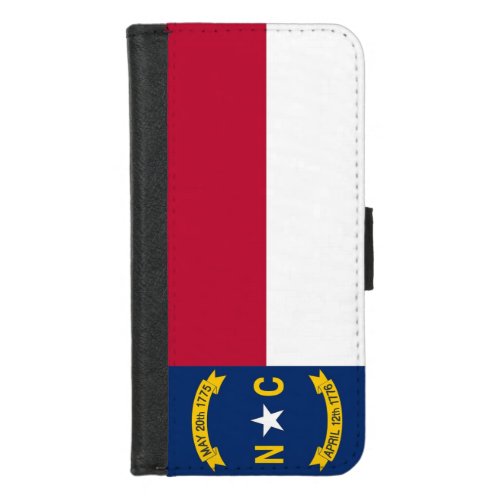 iPhone 78 Wallet Case with Flag of North Carolina