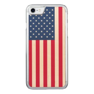 iPhone 7 American Flag Maple Wood Slim Case