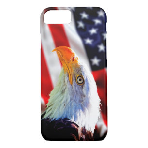 iPhone 7 case - Bald eagle on american flag