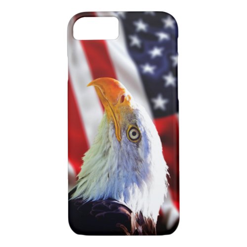 iPhone 7 case _ Bald eagle on american flag