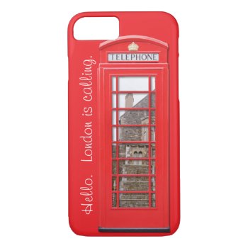 Iphone 7 Case British Red Phone Box London by ElizaBGraphics at Zazzle