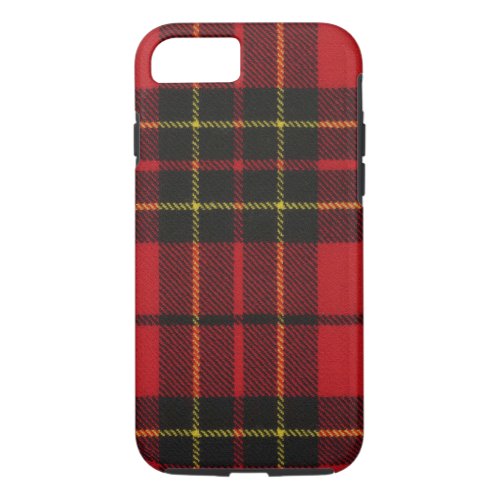 iPhone 7 case Brodie Red Modern Tartan Case