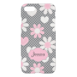 iPhone 7 Case Daisies, Polka Dots, Hearts