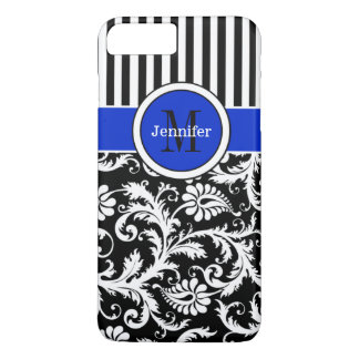 iPhone 7 Case | Damask | Stripes | Blue