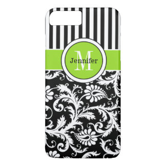 iPhone 7 Case | Damask | Stripes | Lime