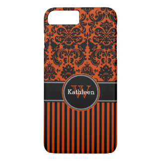 iPhone 7 Case | Damask | Stripes | Orange