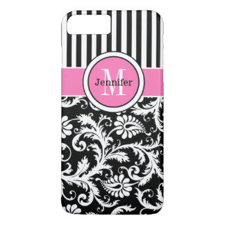 iPhone 7 Case | Damask | Stripes | Pink