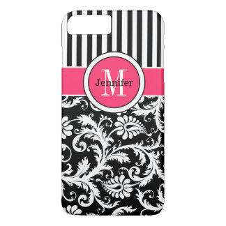 iPhone 7 Case | Damask | Stripes | Pink 2
